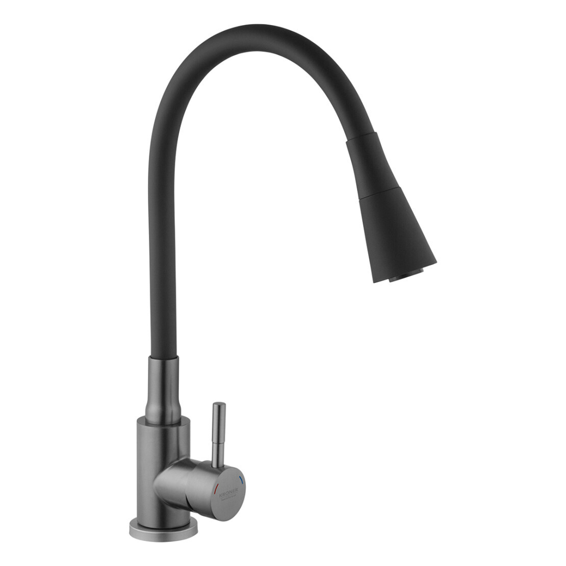 Змішувач для кухні Kroner KRP Edelstahl Klassisch - PVD031BLK, фото 1