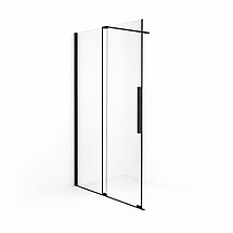 Душова перегородка Insana Santa Black 190x120 см чорна розсувна прозоре скло, фото 2