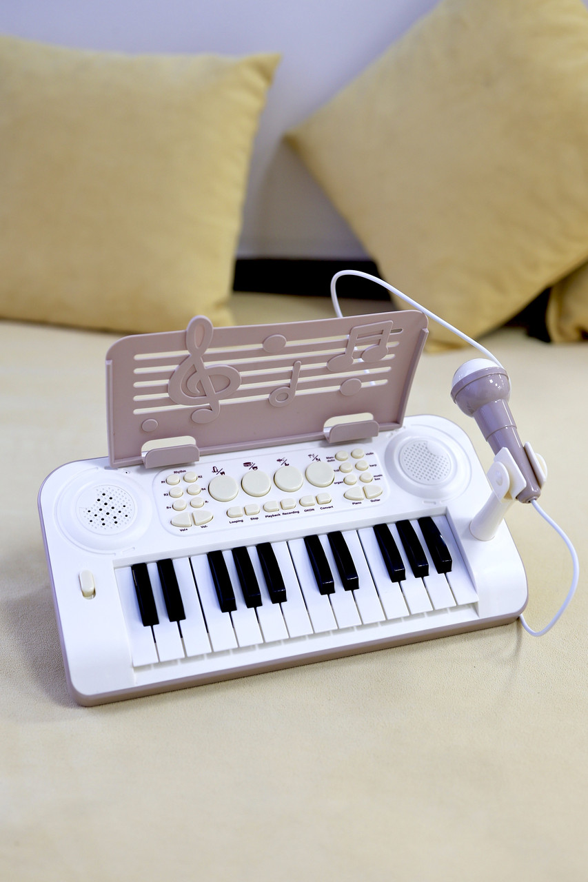 Піаніно-Синтезатор 40 см з мікрофоном 6656 A, фото 1