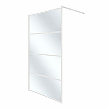 Душова перегородка Insana Alba 200x110 см біла нерухома прозоре скло, фото 2