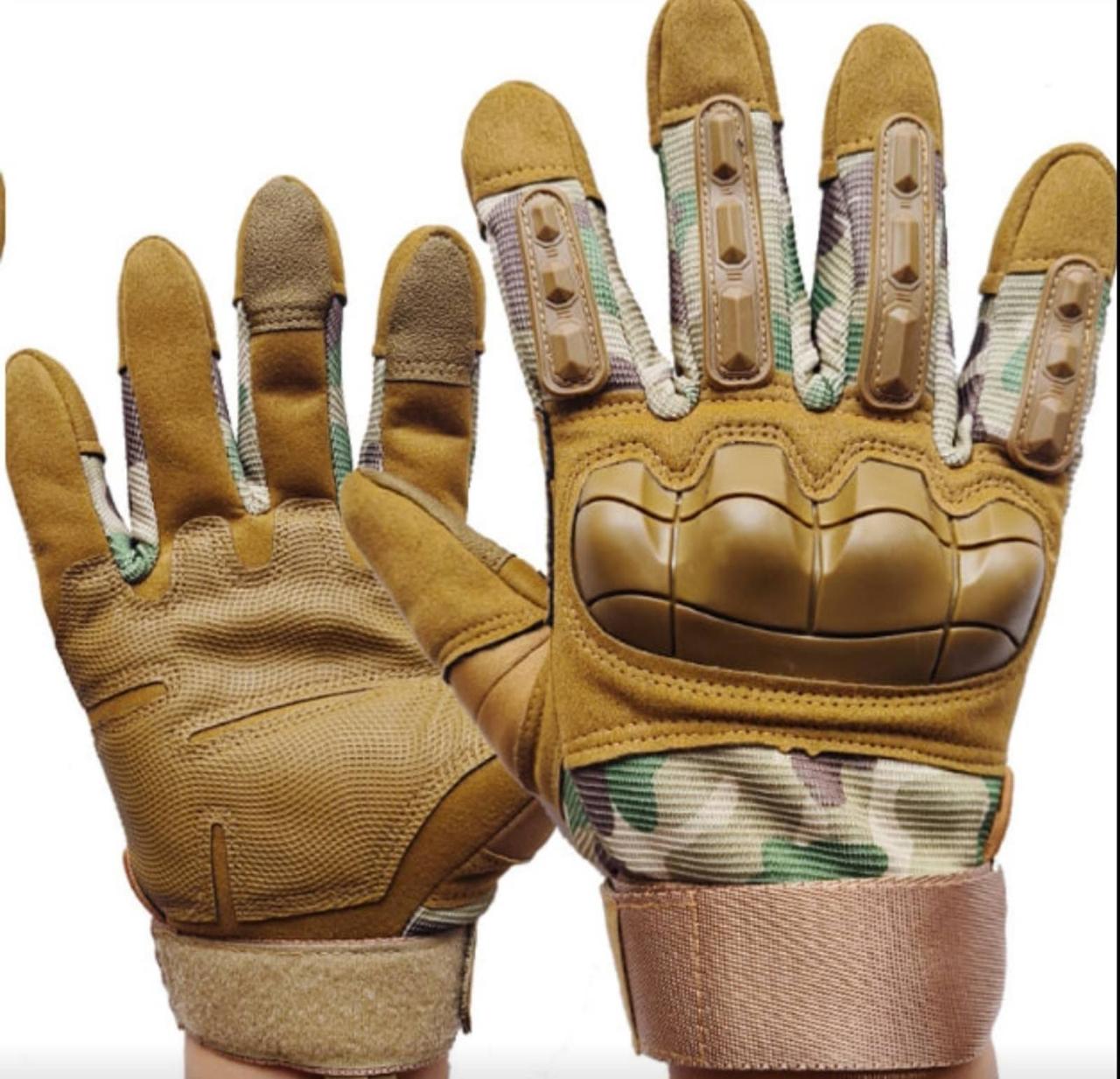 Тактичні рукавички Protect Armor Caoutch Multicam мультикам, фото 1