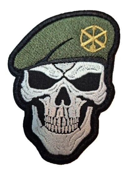 Шеврон Череп у береті (Механізовані війська) 9*6,5см, фото 1