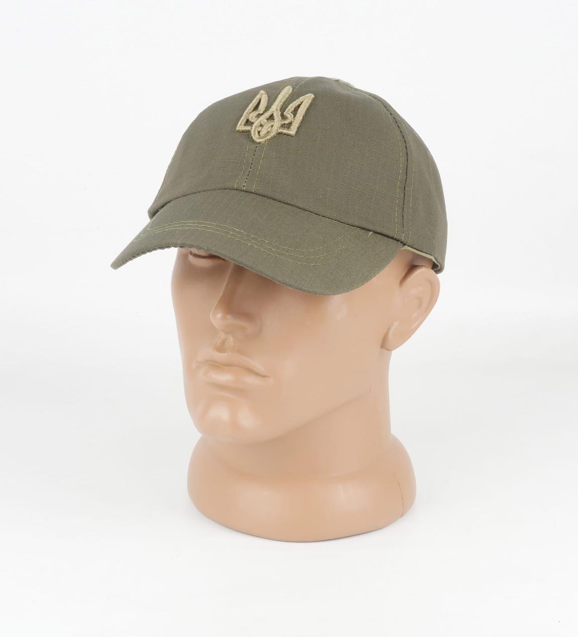 Бейсболка  ELITE РІП-СТОП OLIVE з тризубом WinTac, фото 1
