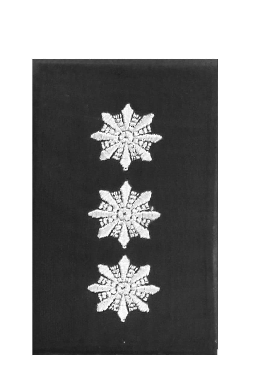 Погон поліції на липучці чорний Старший лейтенант, фото 1