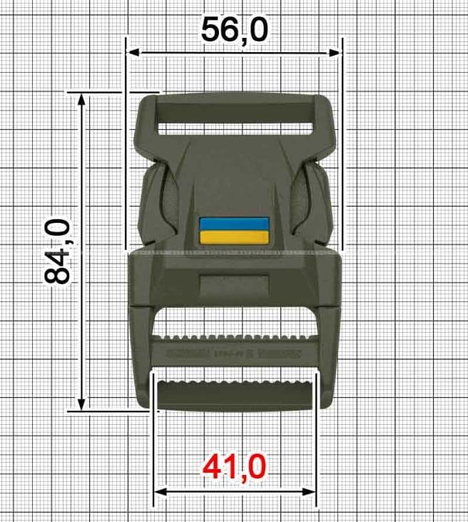 Фастекс тактичний посилений зі вставкою,  хакі 40мм, фото 1