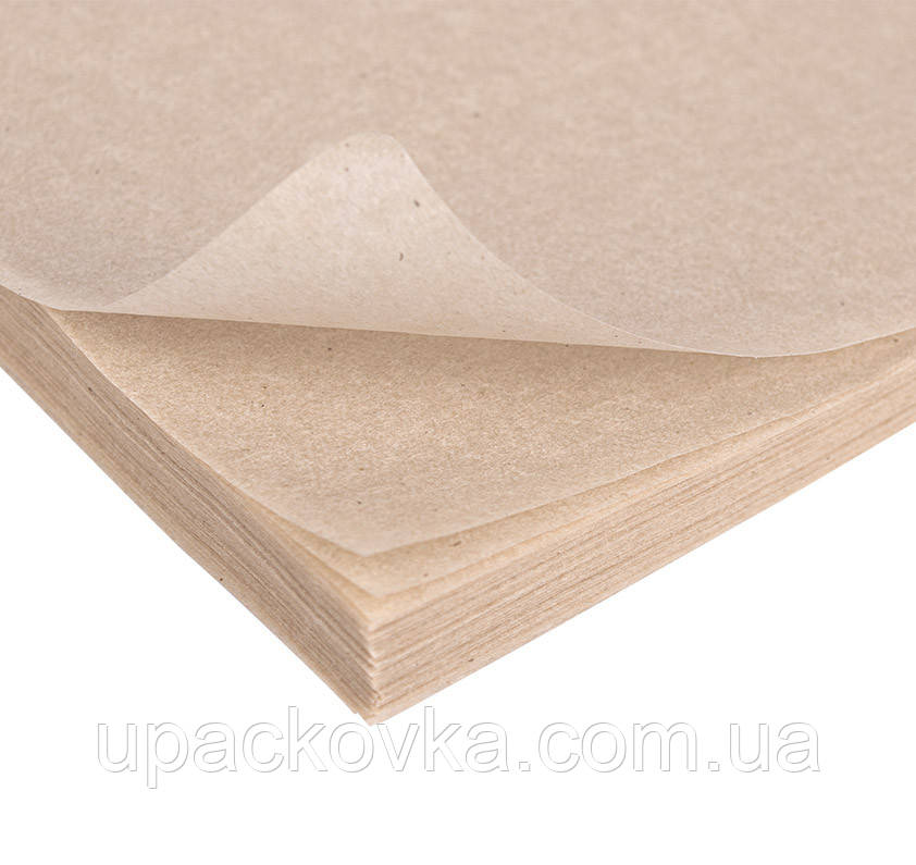 Папір у листах пергаментний бурий КІТ-7: 30 г/м2, 400*400 мм, 500 арк., фото 1