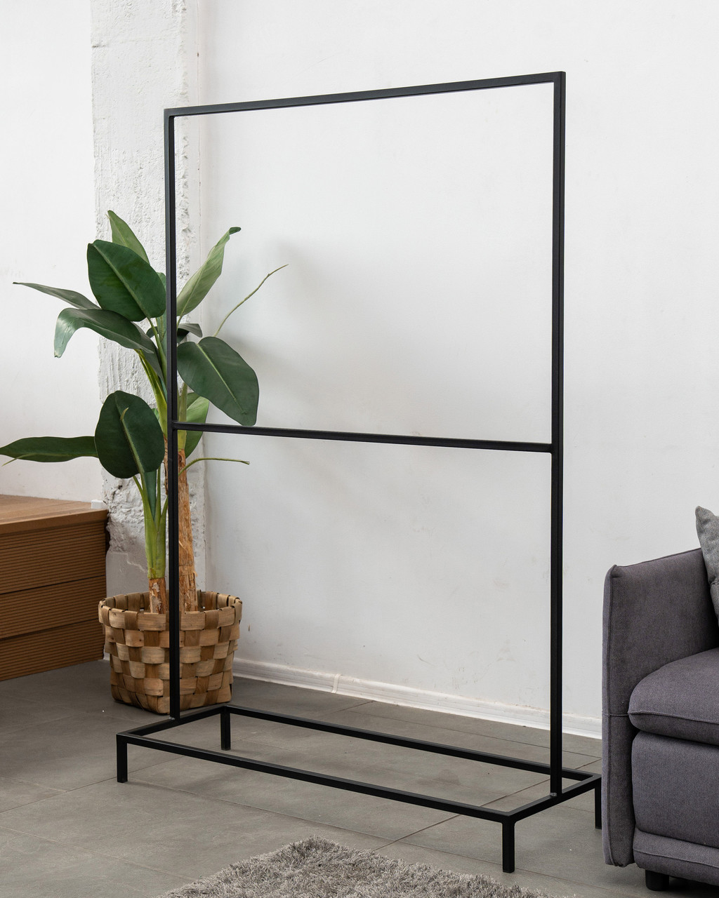 Універсальна стійка, вішалка для одягу 1710*400*1200 мм. Рейл для дому, магазину, шоуруму, складу, фото 1