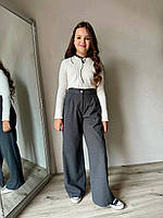 Брюки 2 складки кашемірові, графіт