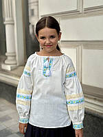 ВИШИВАНКА В СТИЛІ ЕТНО, жовто-блакитна