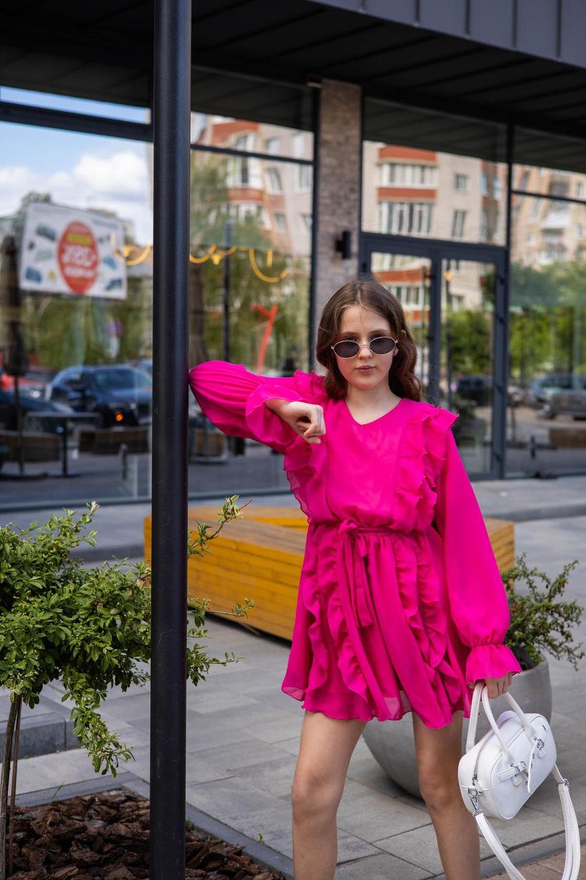 Шифонова сукня малинова, фото 1