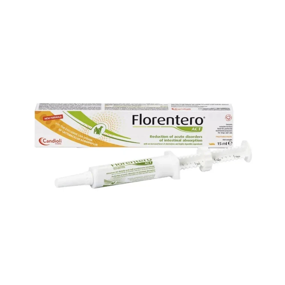 Паста «Candioli Florentero АСТ» для нормалізації роботи ШКТ у собак та котів, 15 мл
