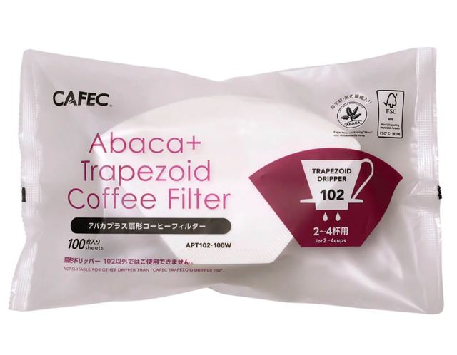 Фільтри паперові CAFEC ABACA+ Trapezoid Filter Paper 102