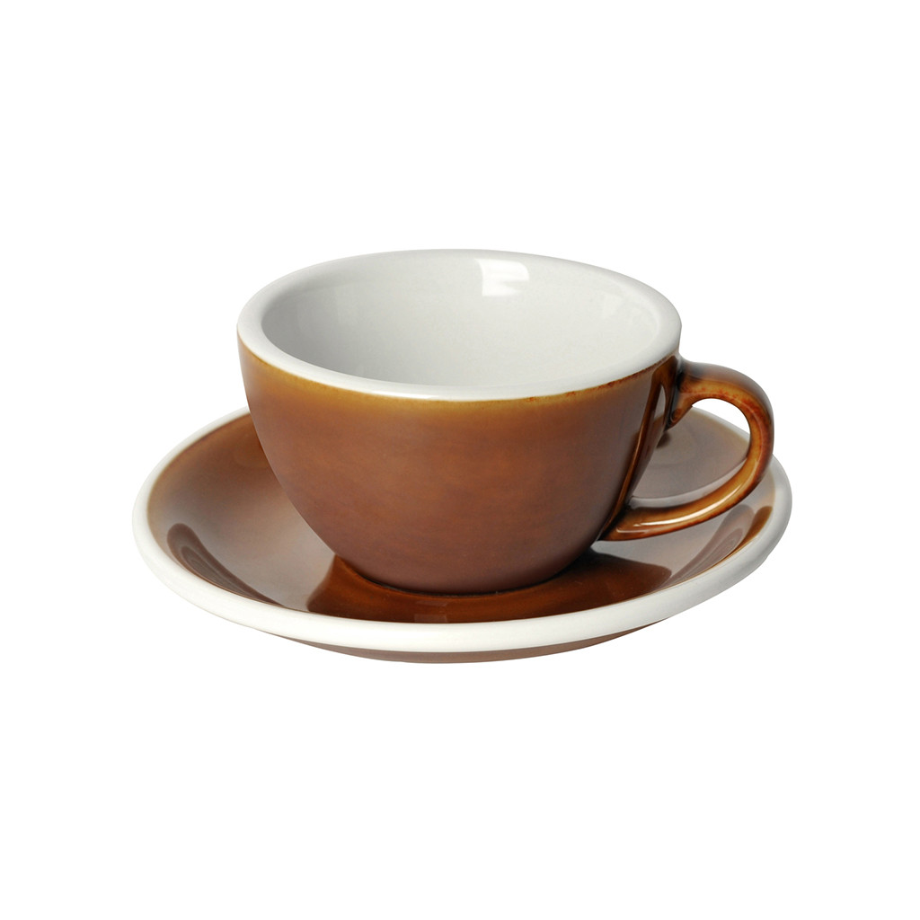 Набір LOVERAMICS EGG Cappuccino Cup and Saucer чашка та блюдце 200ml | Potters Colours - Карамель
