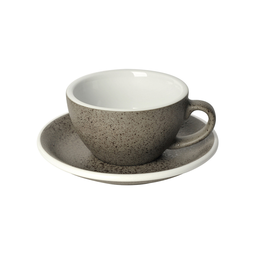 Набір LOVERAMICS EGG Cappuccino Cup and Saucer чашка та блюдце 200ml | Potters Colours - Граніт