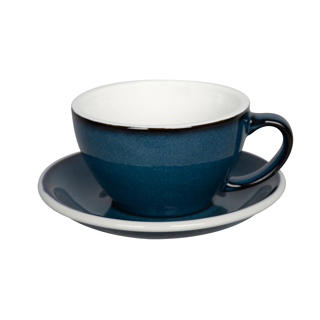 Набір LOVERAMICS EGG Cafe Latte Cup and Saucer чашка та блюдце 300ml | Potters Colours - Нічне небо
