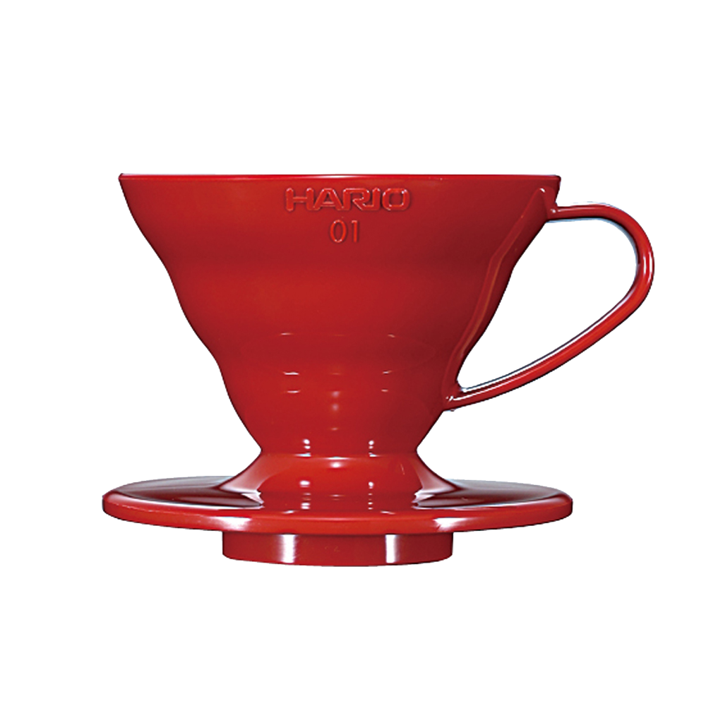 HARIO V60 - класичний пуровер для заварювання кави - Червоний - 01