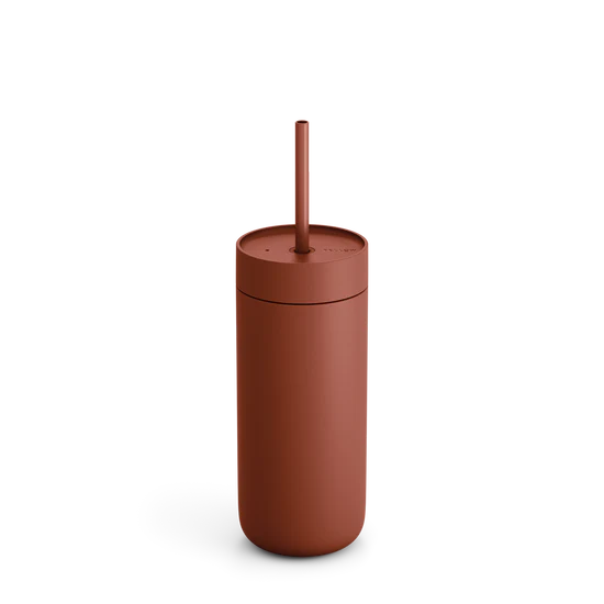 Fellow Carter Cold Tumbler Термосклянка із керамічним покриттям та трубочкою об'ємом 473 мл - Сієна