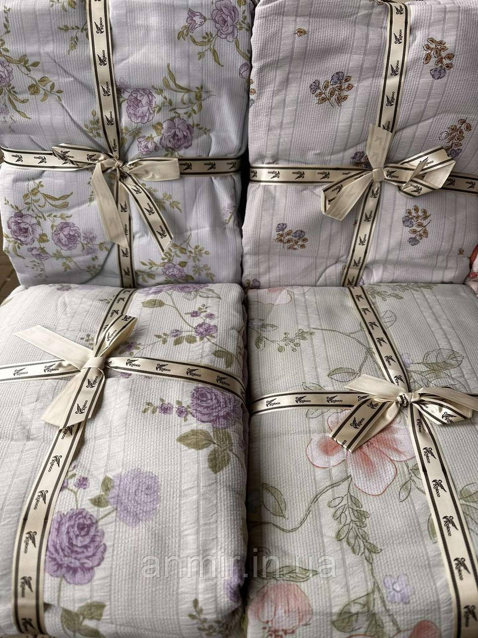 Комплект постільної білизни ПРИНТ муслін розмір Двоспальний, кольору та принт міксом