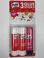 Клей-олівець Pritt, набір 3 шт (2 стандартні + 1 з блискітками)