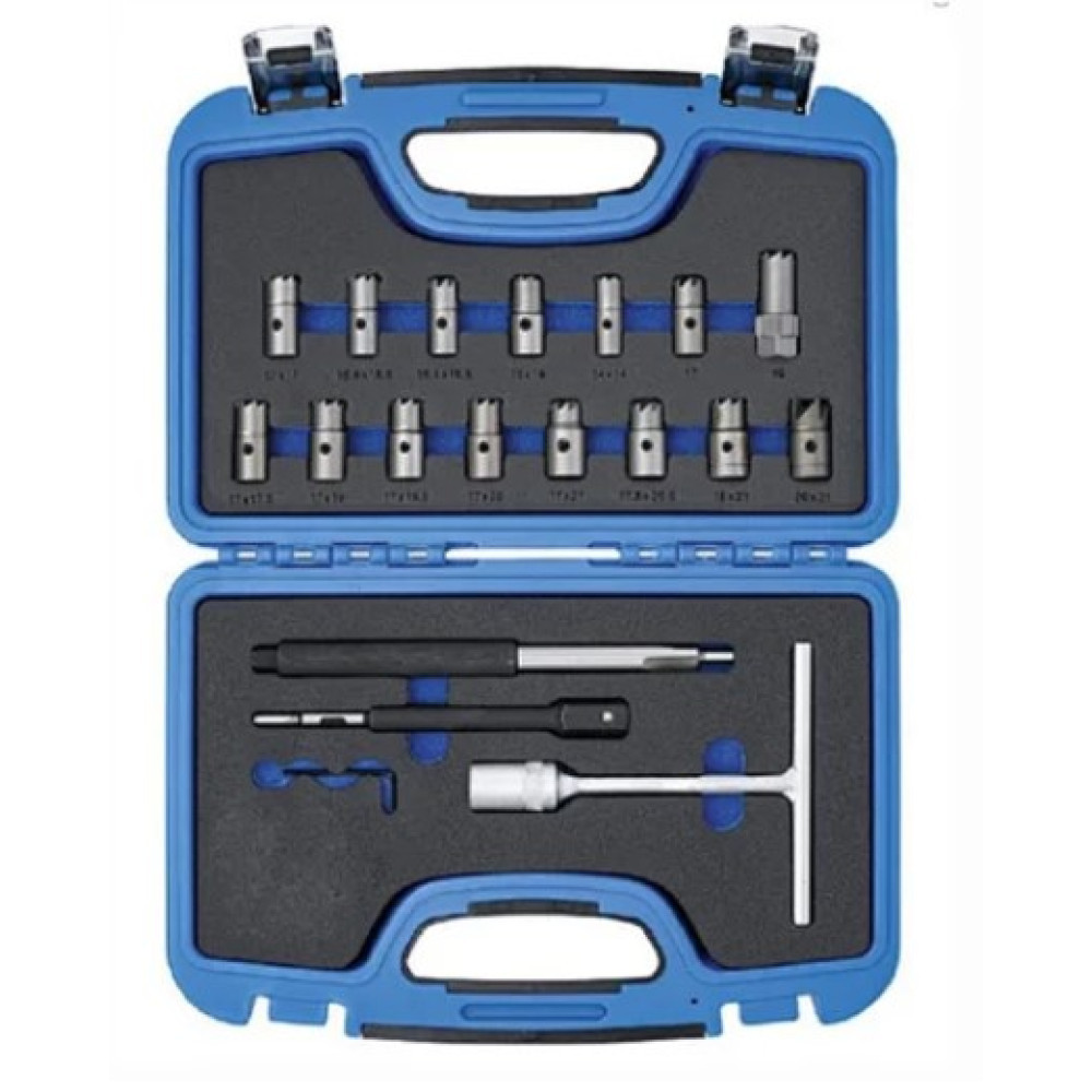 Набір для притирання сідел форсунок дизельного двигуна 19 одиниць, фото 1