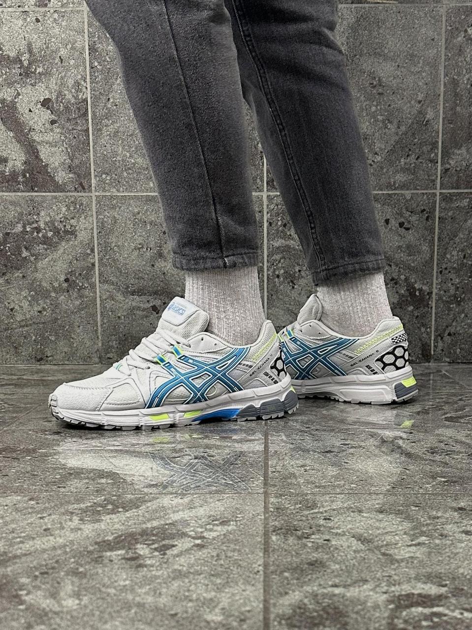 Чоловічі кросівки Asics Gel Kahana 8 сірі з синім для бігу та ходьби весна-літо, фото 1