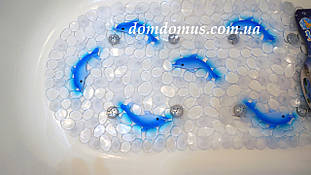 Килимок для ванної на присосках "Морські камінчики" 70*35