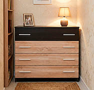 Комод 4Ш Вероніка, Меблі Сервіс, Дуб самоа/венге