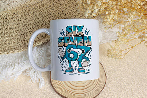Чашка с принтом «Six Seven. Сикс Севен»