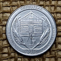 1/4 долара (квотер) 2015 року. (Р). "Національний монумент Гомстед".  США