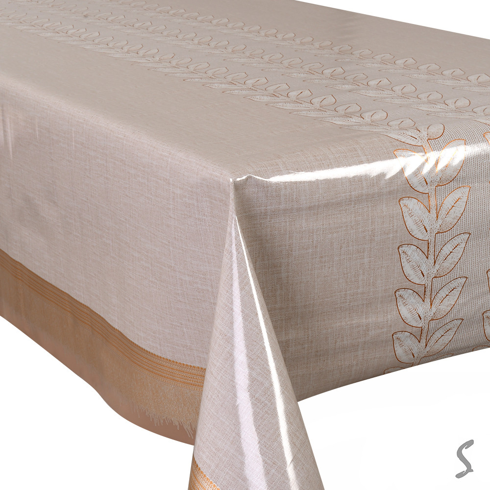 Скатертина лакована для столу на тканинній основі з фотодруком