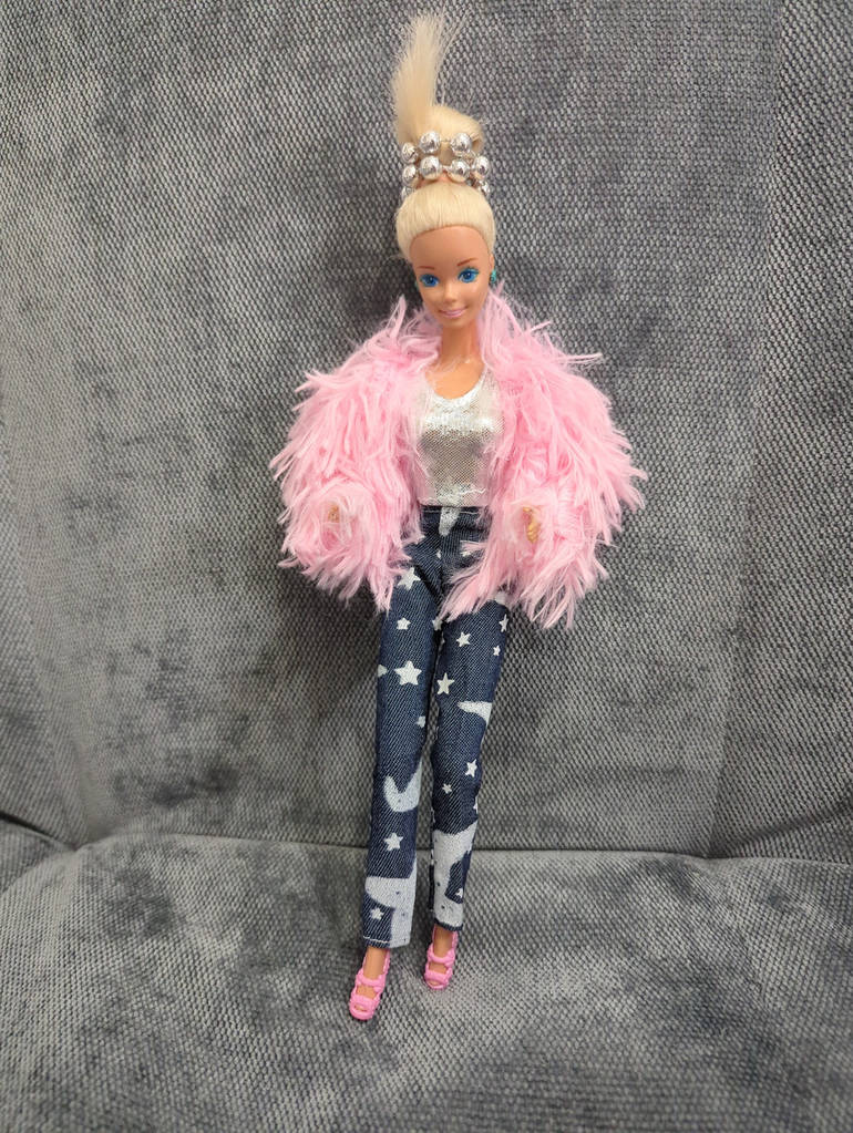 Одяг для Барбі кожушок топік штани Рожевий, синій Хіт продажу! - фото покупців 1