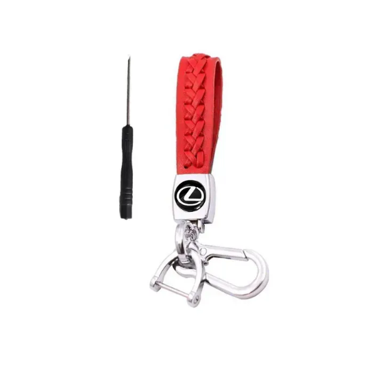 Брелок автомобільний шкіряний з карабіном LEXUS, фото 1