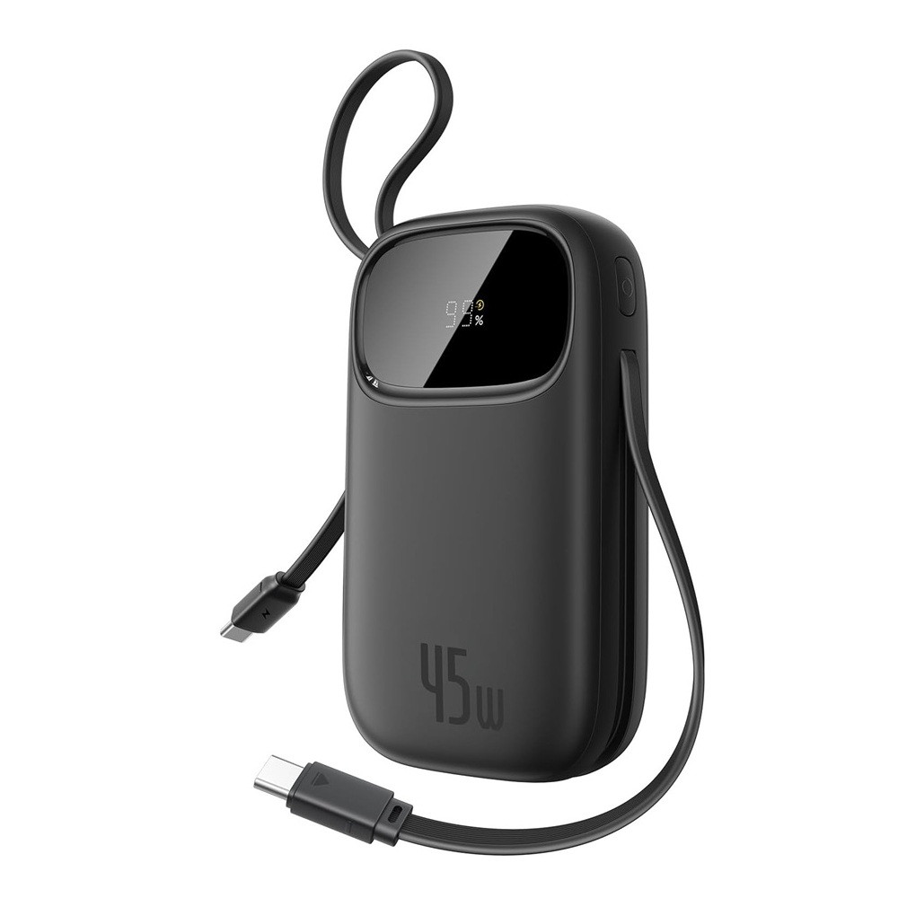 Повербанк Baseus EnerFill FC31 QPow 3 PB with 2 Built-in USB-C Cables 20000 mAh 45W Black, фото 1