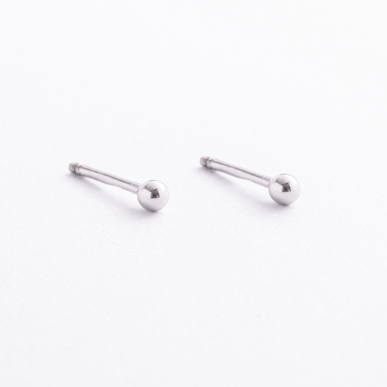 Срібні сережки — пусети "Шарики" mini 902-00909