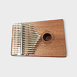 Калімба з резонатором Kalimba на 17 язичків Ручне фортепіано Коричневий з Візерунком K-17-12KD, фото 2