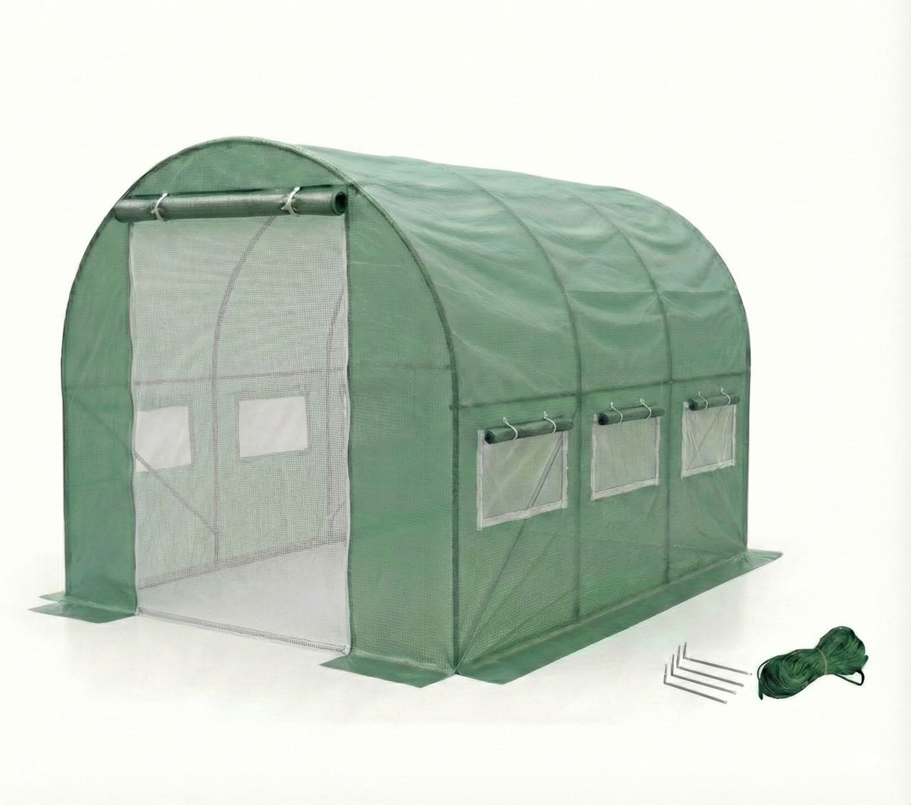 Садова теплиця парник LEOBRO Garden 6м2 2x3м Green Mosquito Door (LB-G108-GRN), фото 1