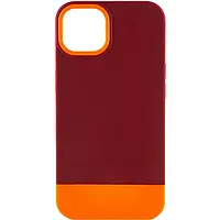Чохол TPU+PC Bichromatic для Apple iPhone 12 Pro / 12 (6.1) Brown burgundy / Orange