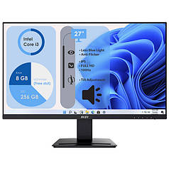 Моноблок 27" моноблок HP/MSI ProDesk 600 G3 s1151 Core i3-6100T/DDR4 8GB/SSD256GB SATA/Wi-Fi Black Міні ПК