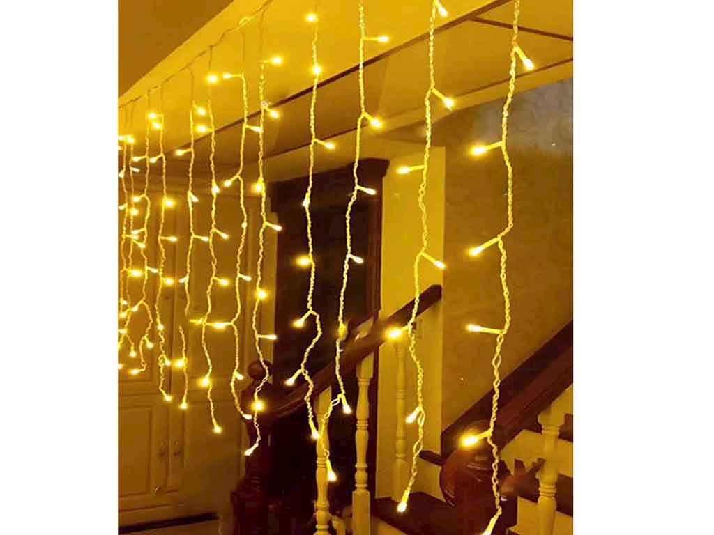 Гірлянда Штора дощик 100 LED 2*0.5м, білий теплий 1502-07 ТМ КИТАЙ, фото 1