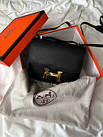 Hermes Constance Bag in Black Epsom Leather with Gold