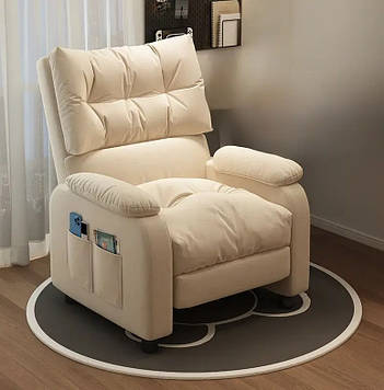 Крісло-реклайнер з м’якою оббивкою для дому та офісу з подушкою для голови,4 режими положення,ергономічна підтримка тіла KT7007701