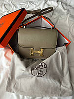 Hermes Constance Bag in Pale Gray Epsom Leather with Gold