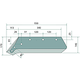 Леміш правий 16" плуга Квернеланд Kverneland KK073056, фото 8