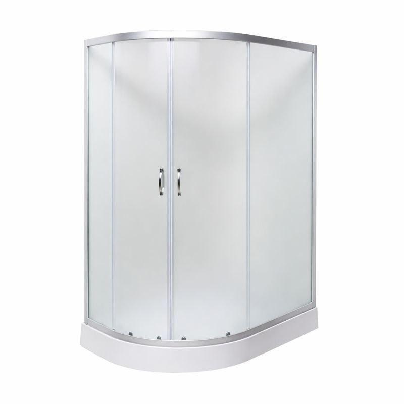 Душова кабіна Vivia 012 R JK New 120x80x191см на низькому піддоні асиметрична розсувні двері скло матове