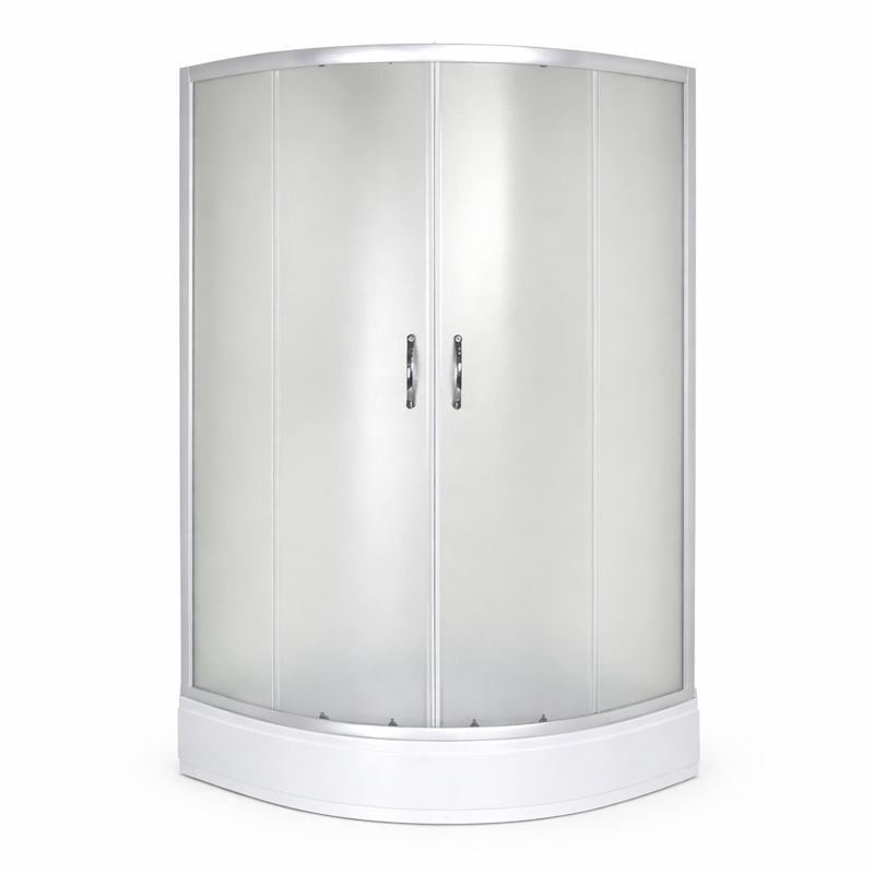 Душова кабіна VIVIA 09-30 RC 90х90х195 см на середньому піддоні розсувні двері матове скло