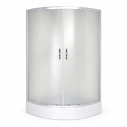 Душова кабіна VIVIA 09-30 RC 90х90х195 см на середньому піддоні розсувні двері матове скло, фото 1