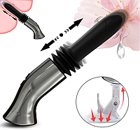 Секс-машина з ручкою та присоскою автоматична Фалоімітатор телескопічний з вібрацією Машина для сексу