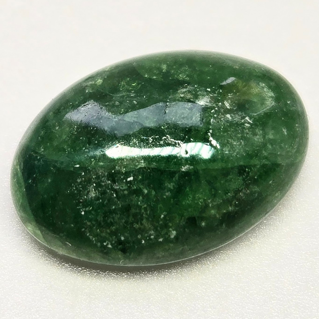 Натуральний камінь гранат цаворит кабошон 5,3 ct, ювелірна вставка для створення прикрас, фото 1