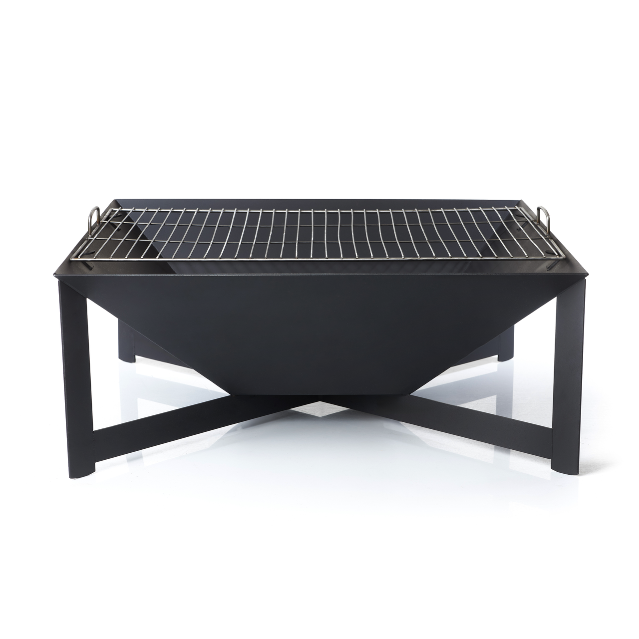 Кострище з решіткою для гриля Vican Frame 60x60x32 см металеве чорне (92002)