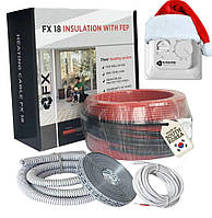 12.5 М 225 Вт (1.2 - 1.5 М²) Кабель нагрівальний в тефлоновій ізоляції FX18 (Корея)